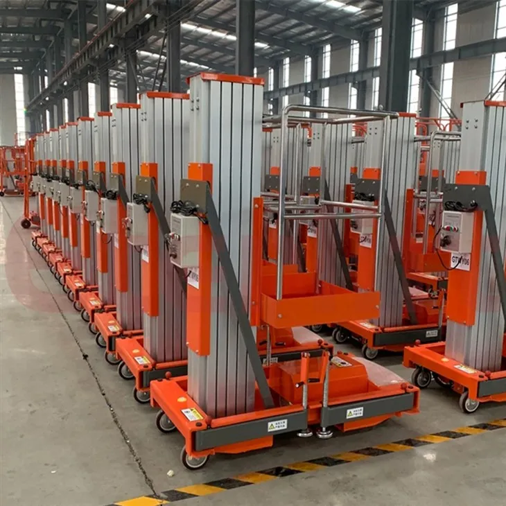 Jednostožiarový výťah z hliníkovej zliatiny